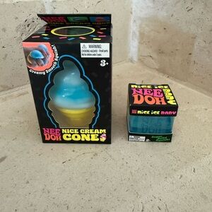 *NEW* NeeDoh Nice Cream Cone (blue)+mini cube.